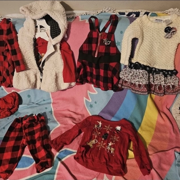 Other - Kids Matching Set - Red and Black Plaid Outfit